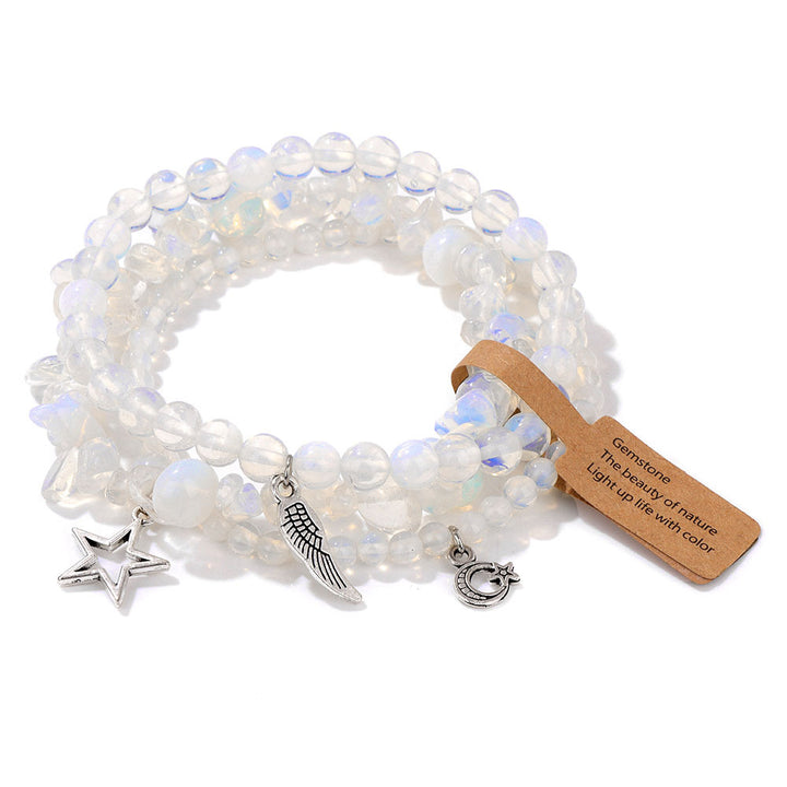 Conjunto de pulseras con colgante de luna y estrella estilo boho de Olivenorma 