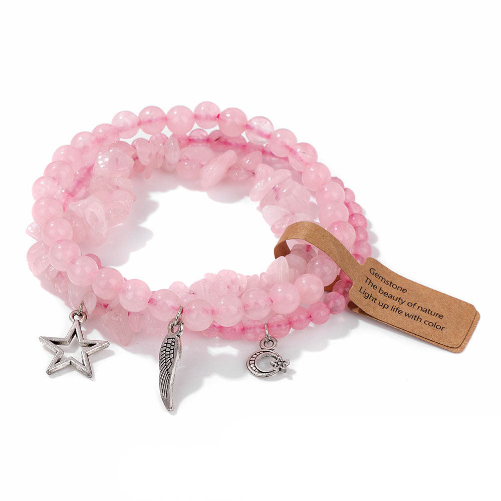 Conjunto de pulseras con colgante de luna y estrella estilo boho de Olivenorma 