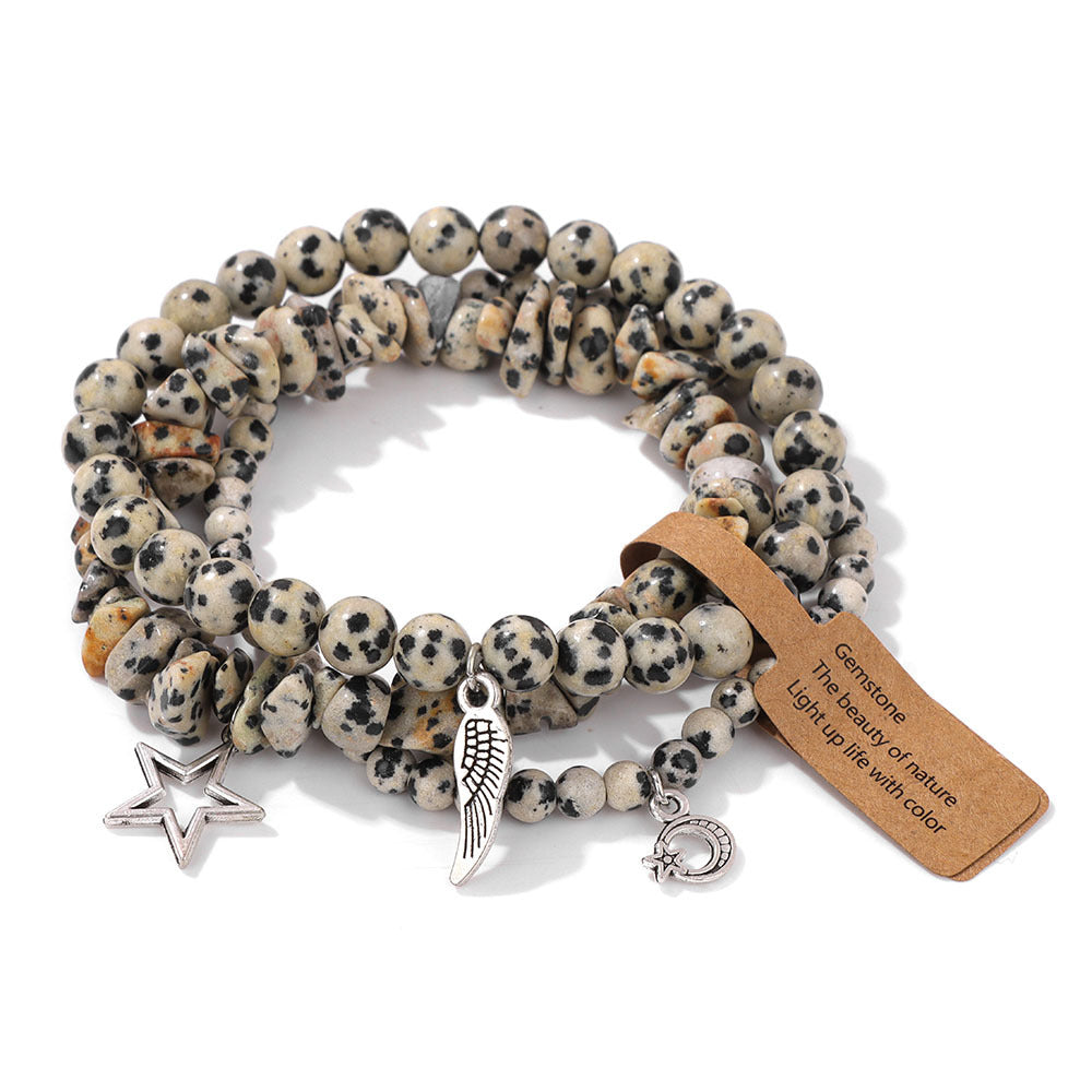 Conjunto de pulseras con colgante de luna y estrella estilo boho de Olivenorma 