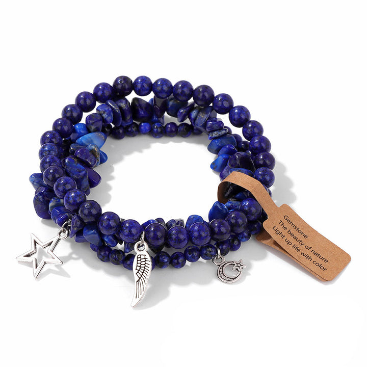 Conjunto de pulseras con colgante de luna y estrella estilo boho de Olivenorma 