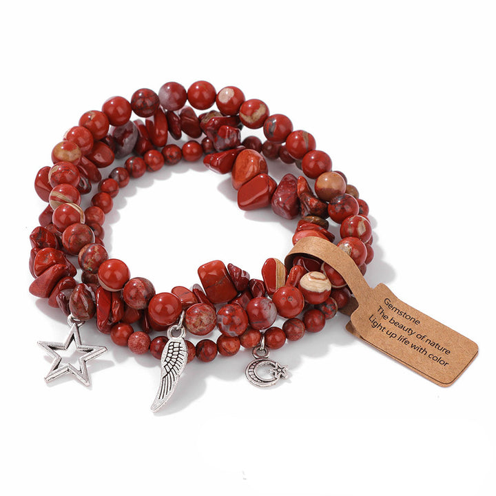 Conjunto de pulseras con colgante de luna y estrella estilo boho de Olivenorma 