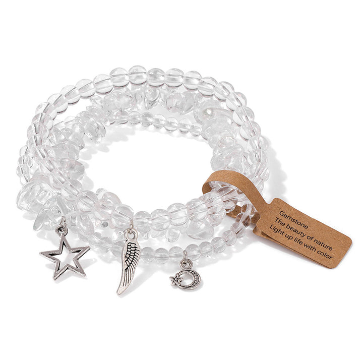 Conjunto de pulseras con colgante de luna y estrella estilo boho de Olivenorma 