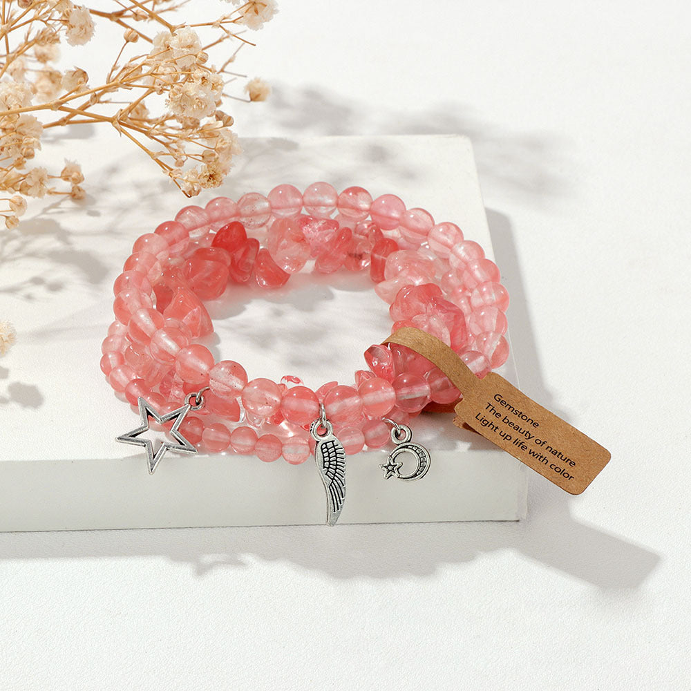 Conjunto de pulseras con colgante de luna y estrella estilo boho de Olivenorma 