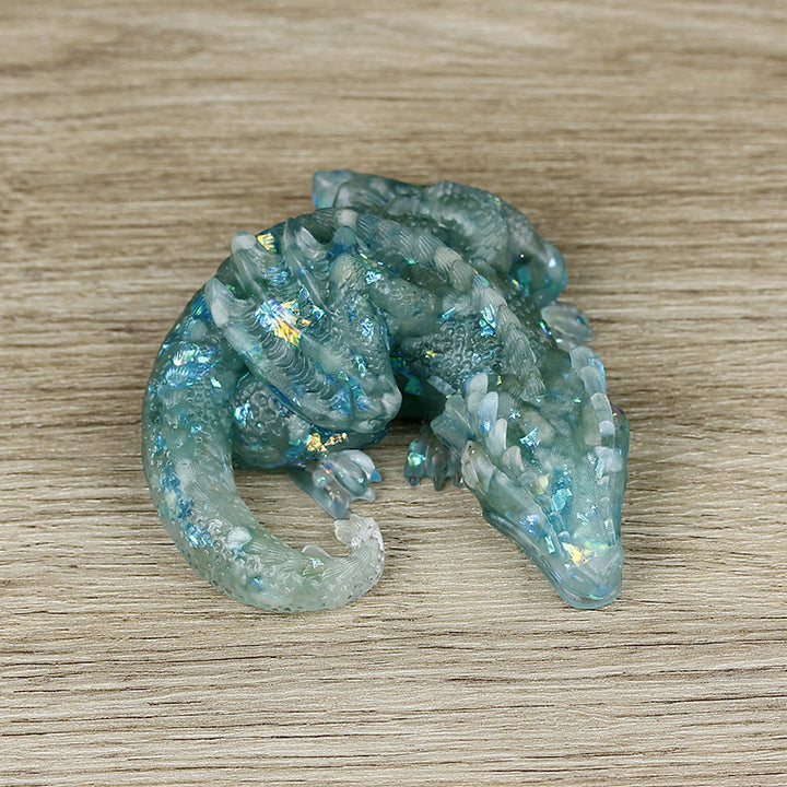 Pegamento de resina de grava de cristal natural de Olivenorma, decoración de piedras preciosas de dragón