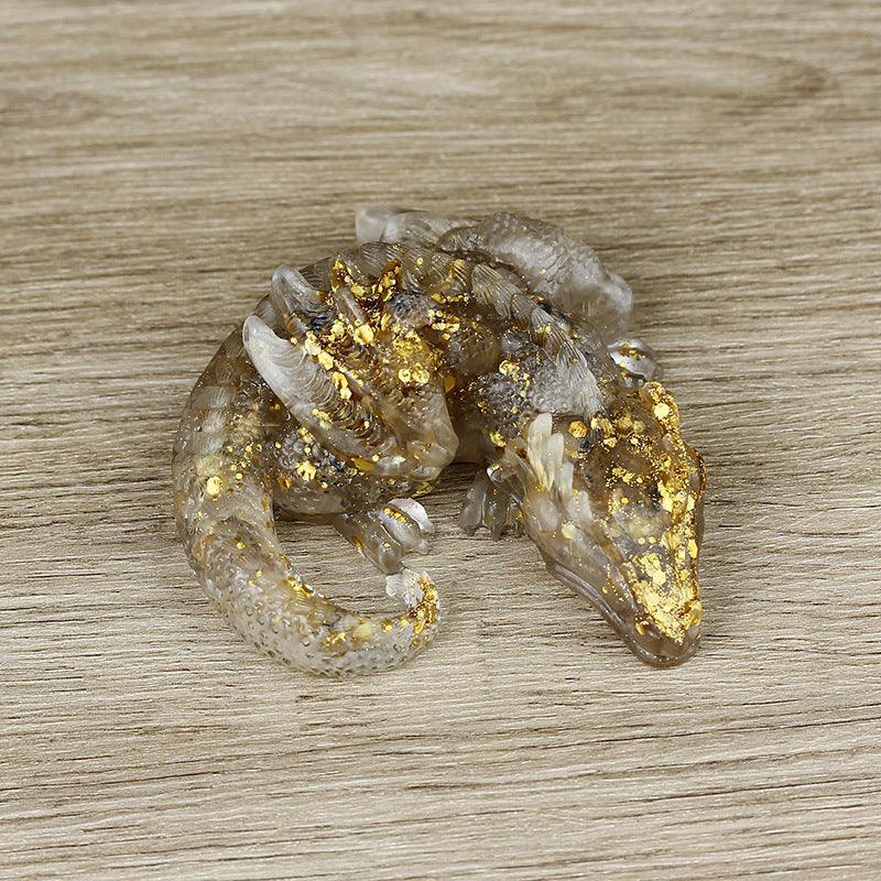 Pegamento de resina de grava de cristal natural de Olivenorma, decoración de piedras preciosas de dragón