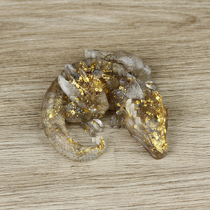 Pegamento de resina de grava de cristal natural de Olivenorma, decoración de piedras preciosas de dragón