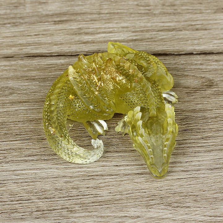 Pegamento de resina de grava de cristal natural de Olivenorma, decoración de piedras preciosas de dragón