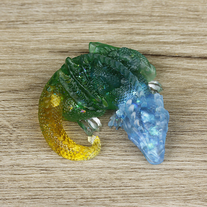 Pegamento de resina de grava de cristal natural de Olivenorma, decoración de piedras preciosas de dragón