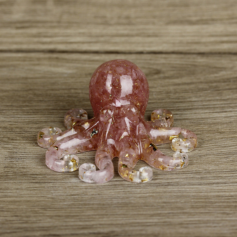 Grava de cristal natural con forma de pulpo de Olivenorma 