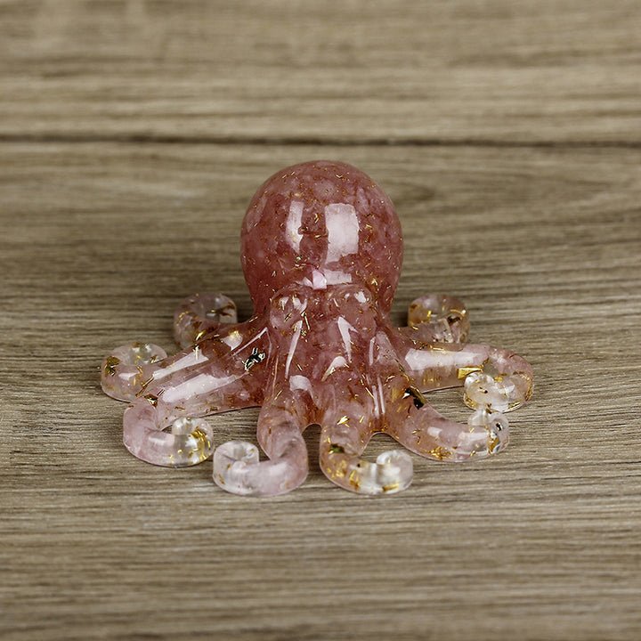 Grava de cristal natural con forma de pulpo de Olivenorma 