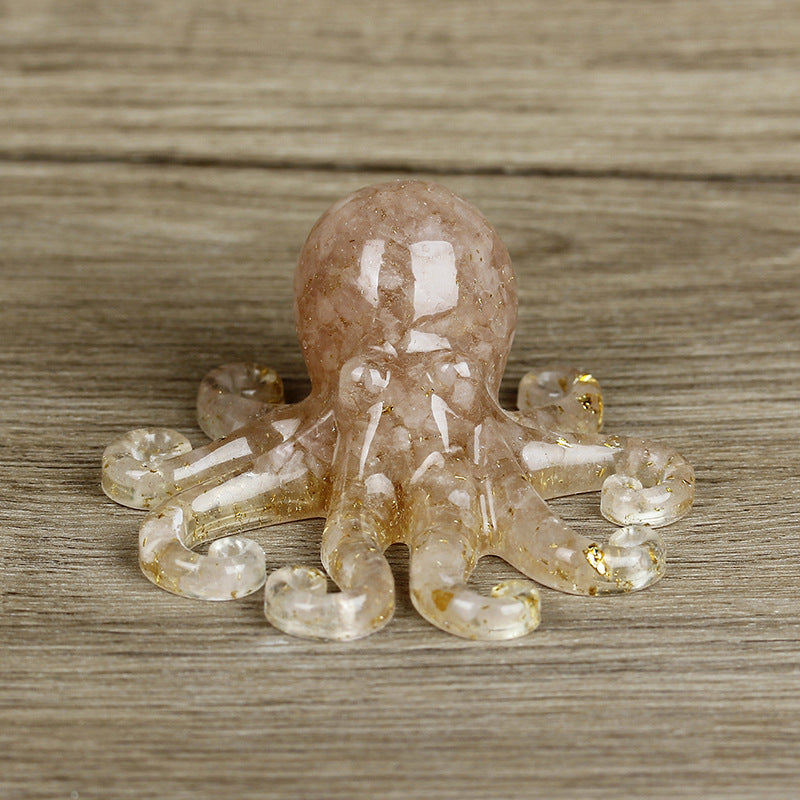 Grava de cristal natural con forma de pulpo de Olivenorma 
