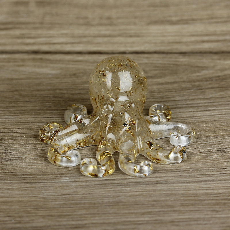 Grava de cristal natural con forma de pulpo de Olivenorma 
