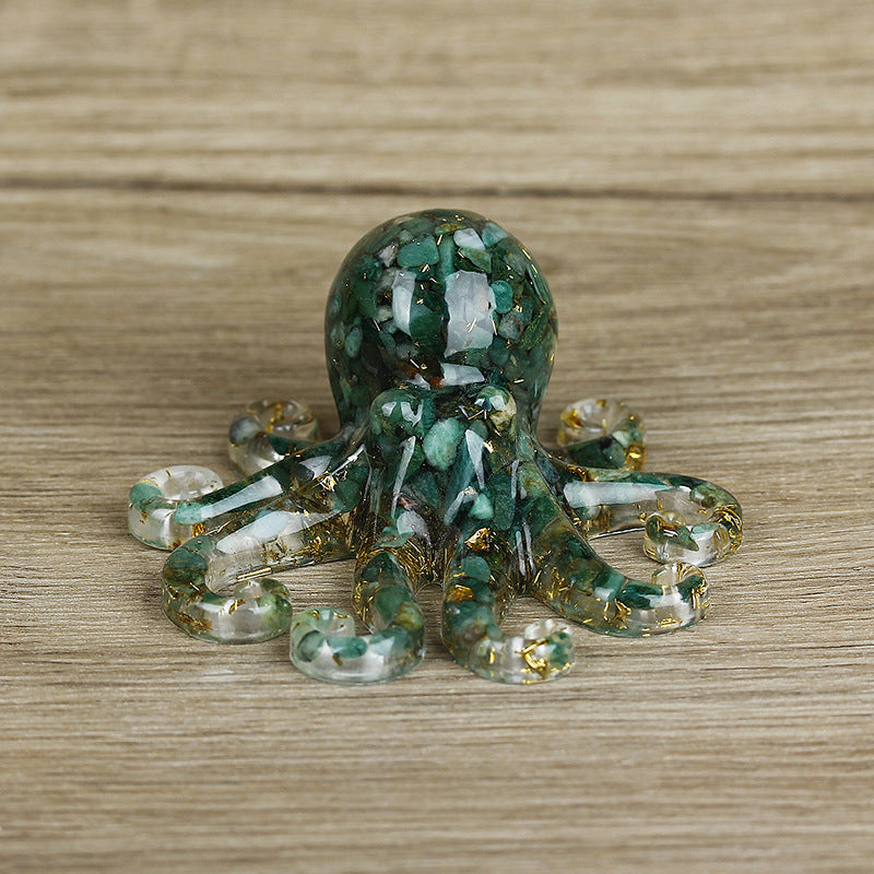 Grava de cristal natural con forma de pulpo de Olivenorma 