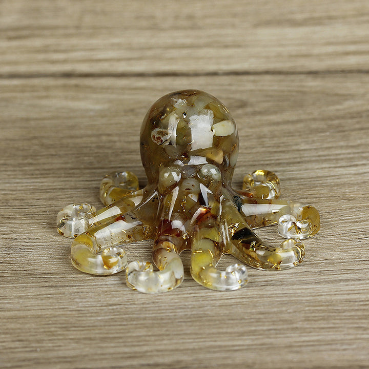 Grava de cristal natural con forma de pulpo de Olivenorma 