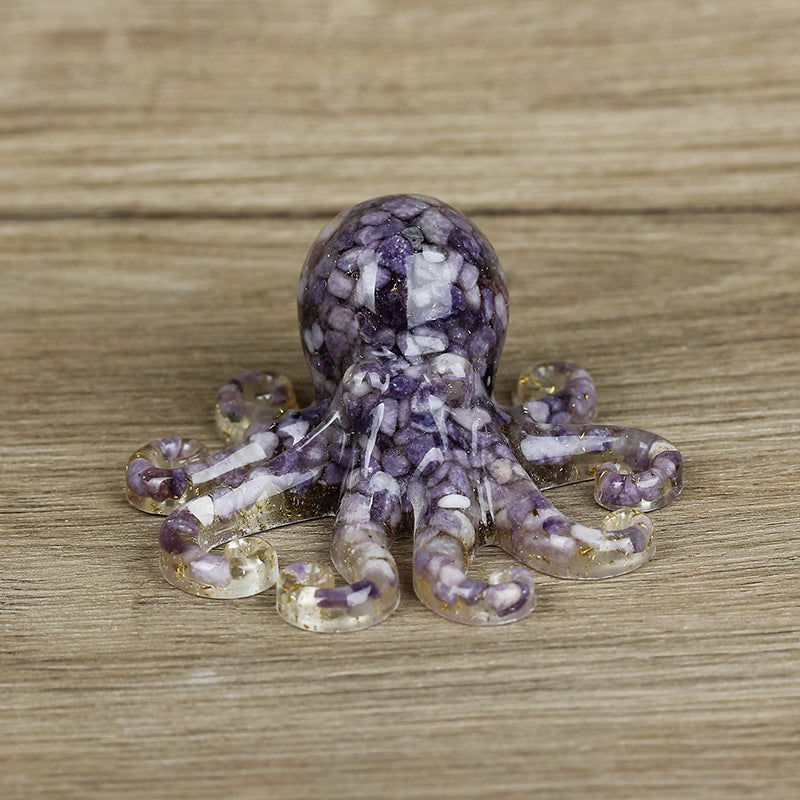 Grava de cristal natural con forma de pulpo de Olivenorma 