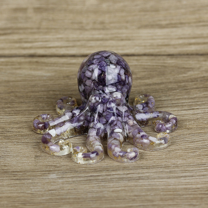 Grava de cristal natural con forma de pulpo de Olivenorma 