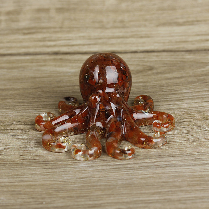 Grava de cristal natural con forma de pulpo de Olivenorma 