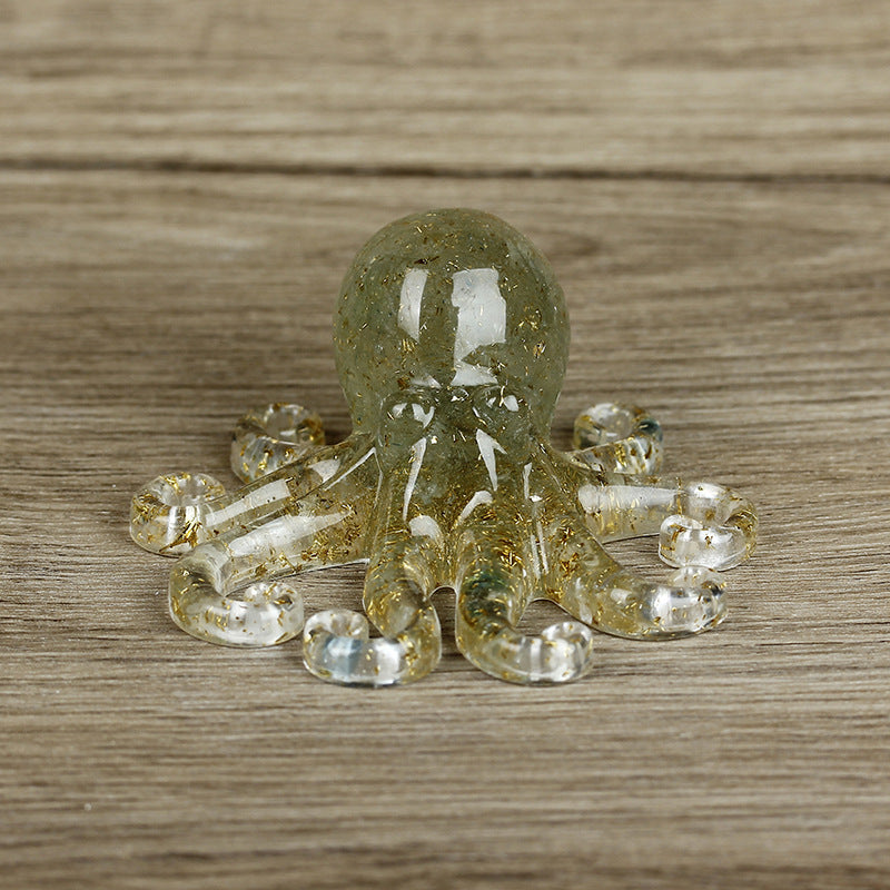 Grava de cristal natural con forma de pulpo de Olivenorma 
