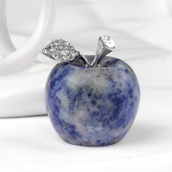 Pequeña manzana de cristal de Olivenorma, decoración con piedras preciosas para el hogar