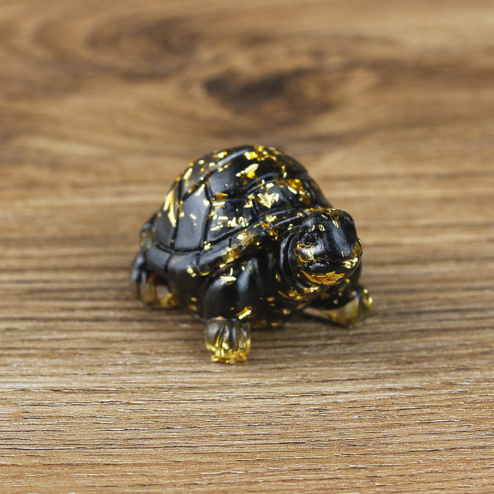 Adorno de piedra preciosa con forma de tortuga pequeña de Olivenorma