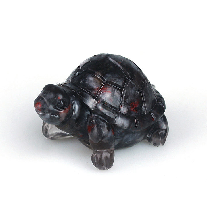 Adorno de piedra preciosa con forma de tortuga pequeña de Olivenorma