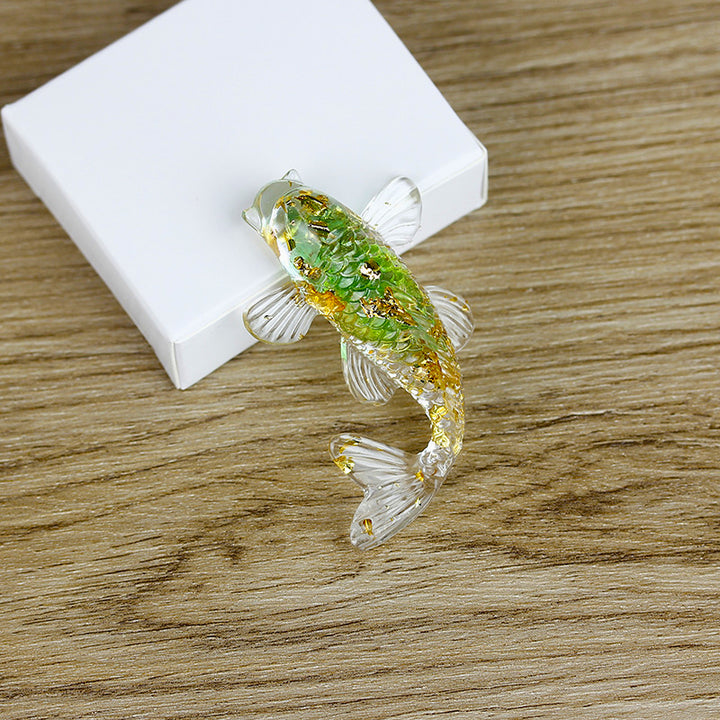 Adornos de peces artificiales creativos de Olivenorma, decoración con piedras preciosas