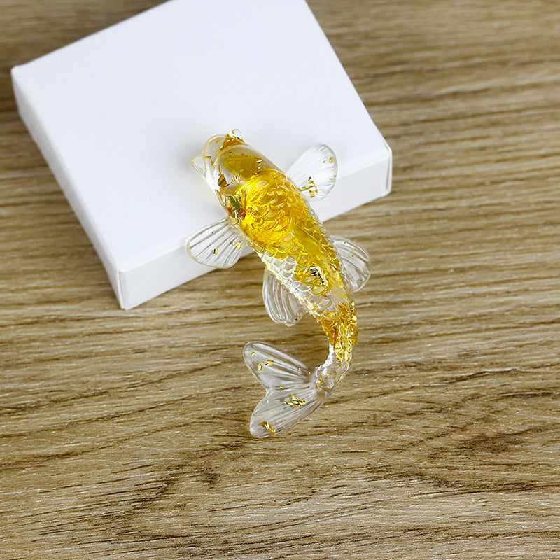 Adornos de peces artificiales creativos de Olivenorma, decoración con piedras preciosas
