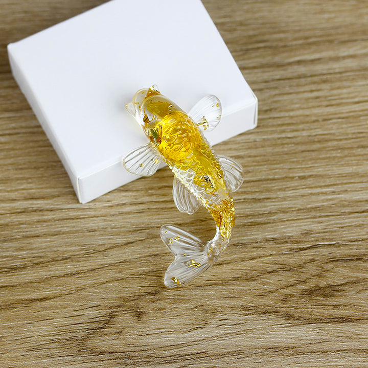 Adornos de peces artificiales creativos de Olivenorma, decoración con piedras preciosas