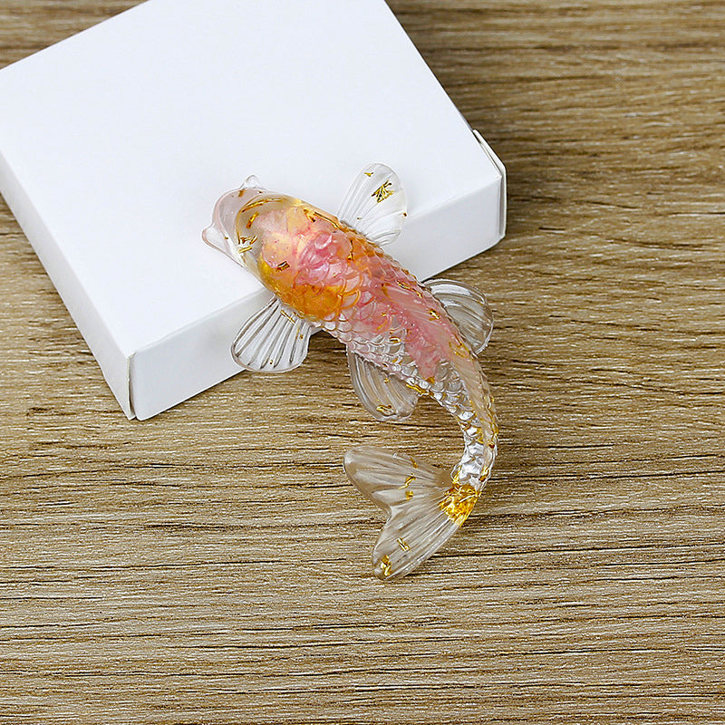 Adornos de peces artificiales creativos de Olivenorma, decoración con piedras preciosas