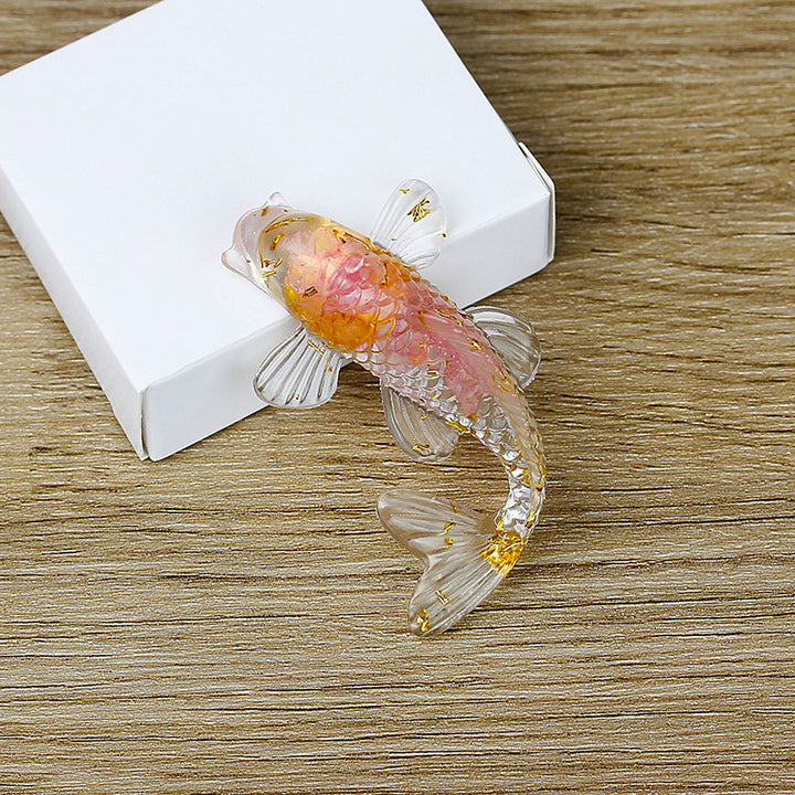 Adornos de peces artificiales creativos de Olivenorma, decoración con piedras preciosas