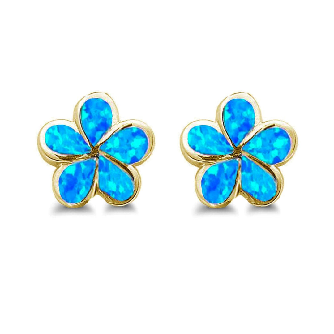 Pendientes de plumeria y ópalo de Olivenorma