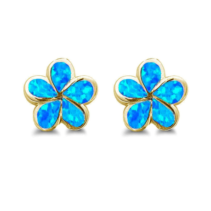 Pendientes de plumeria y ópalo de Olivenorma