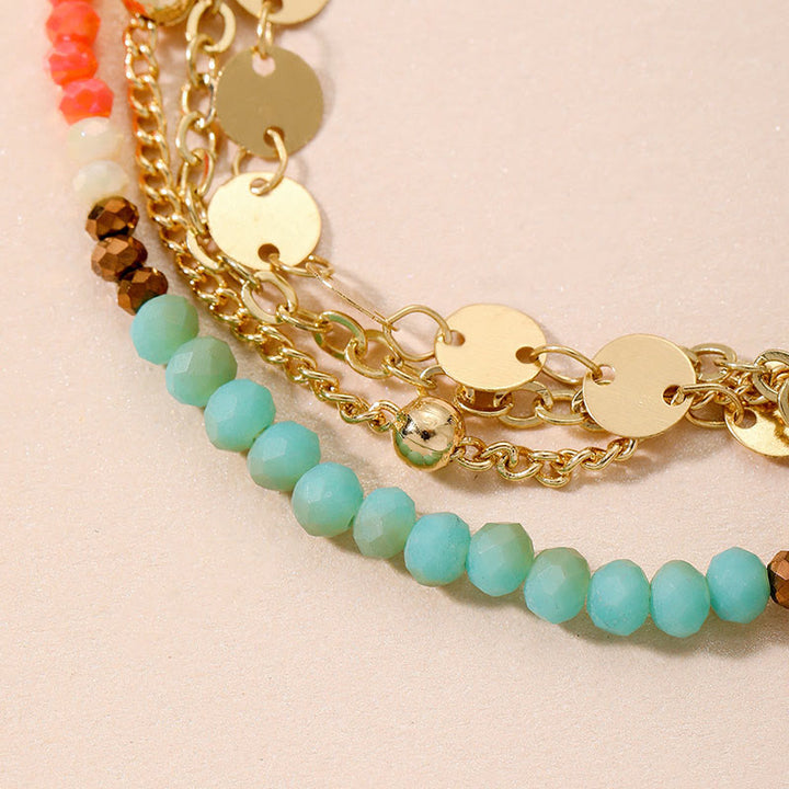 Conjunto de joyas de cuarzo limón y amazonita de Olivenorma