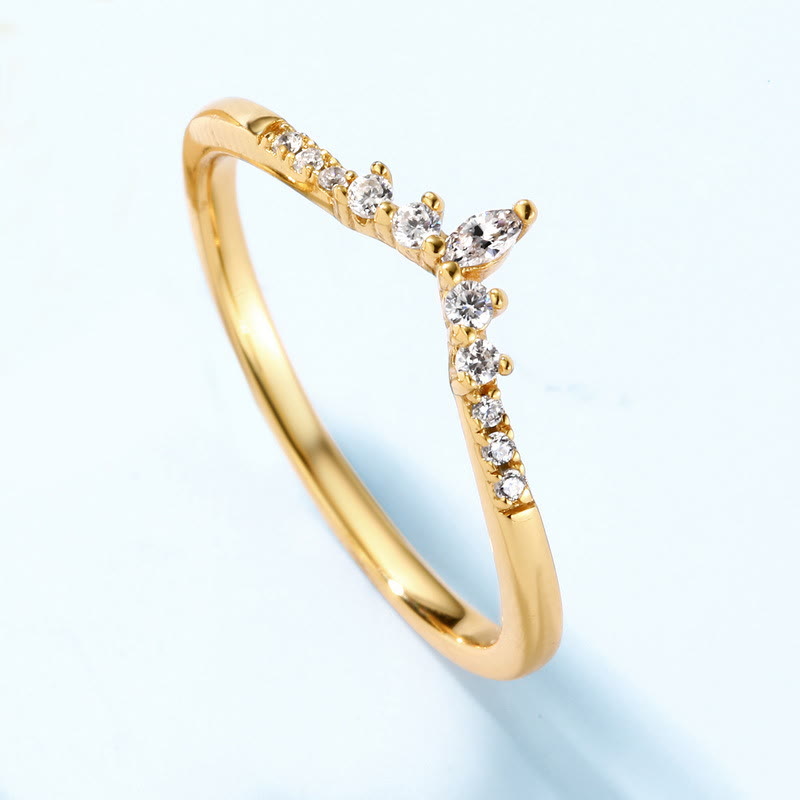 Anillo de cinco puntas con circonita blanca y ágata musgosa de Olivenorma , 2 piezas