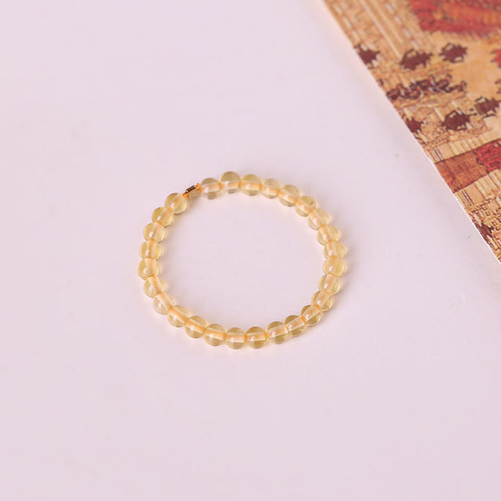 Anillo de cuentas de citrino pequeño extrafino de 2 mm "Rich" de Olivenorma