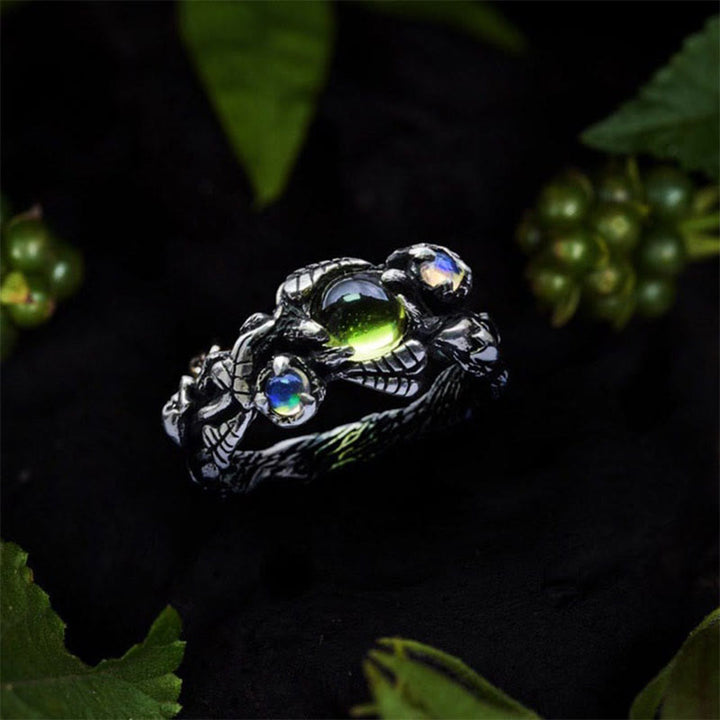 Anillo de ópalo y peridoto "Angie" de Olivenorma