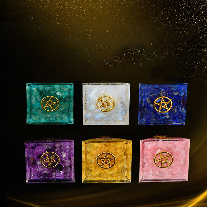 Pirámide de energía orgónica de piedra cruda de cristal de 5 cm de Olivenorma