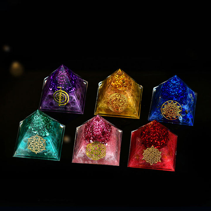 Pirámide de energía orgónica de piedra cruda de cristal de 5 cm de Olivenorma