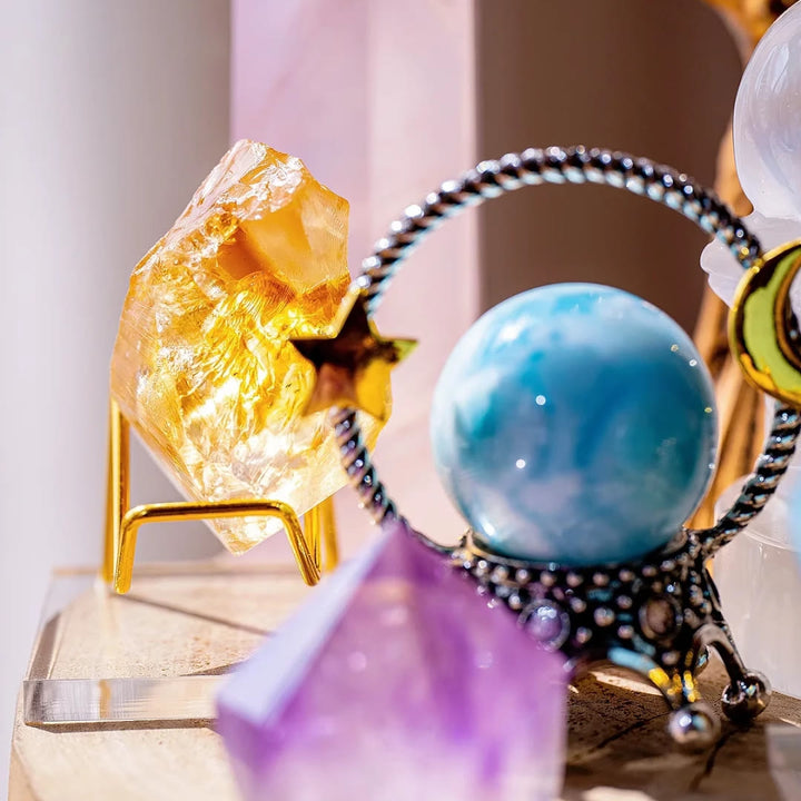 Conjunto de adornos de energía de amatista personalizados de Olivenorma