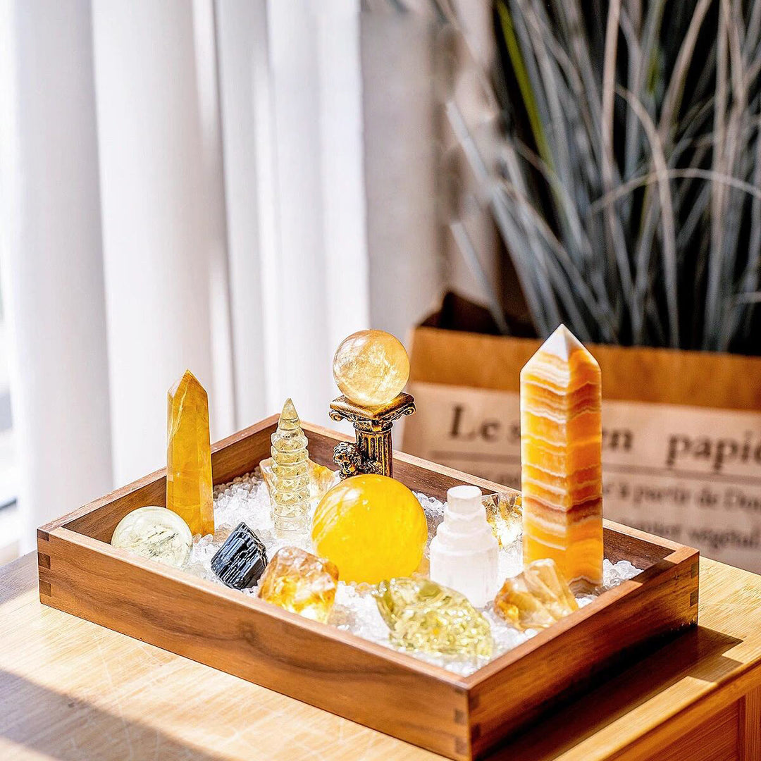 Conjunto de cristales de energía solar para chakras personalizado de Olivenorma