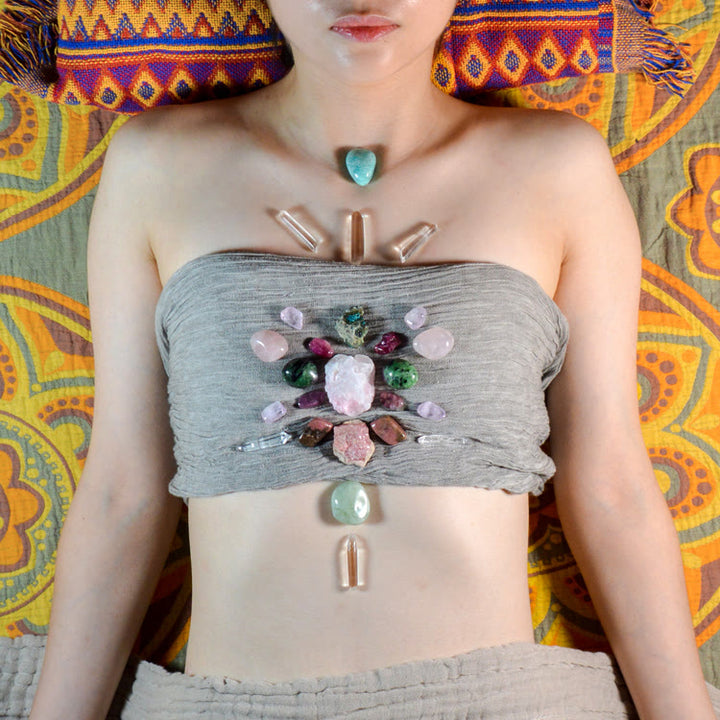 Generador de energía de piedras originales de Olivenorma, matriz de cristales para chakras y corazón.