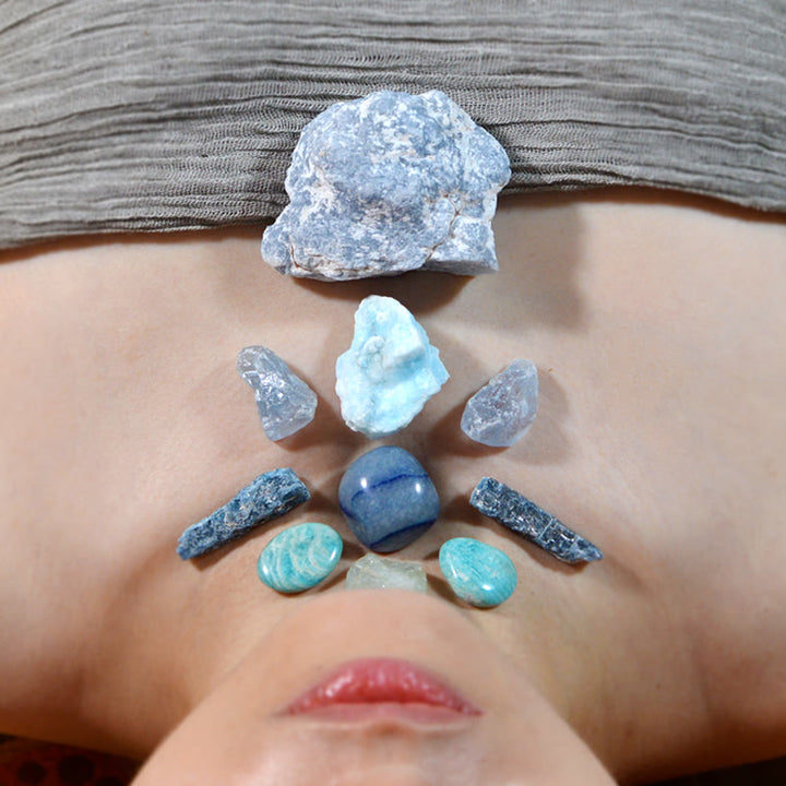 Generador de energía Olivenorma , arreglo de cristales para el chakra de la garganta