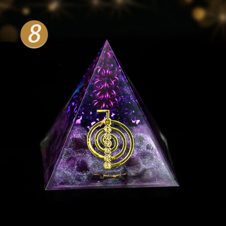 Pirámide de energía orgónica de piedra cruda de cristal de 5 cm de Olivenorma