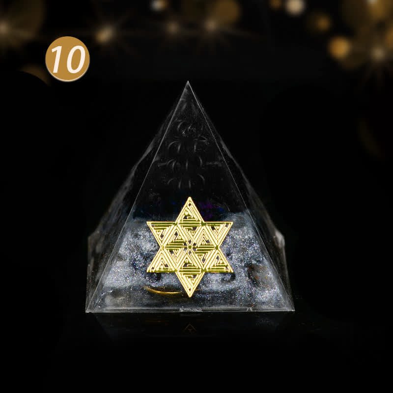 Pirámide de energía orgónica de piedra cruda de cristal de 5 cm de Olivenorma