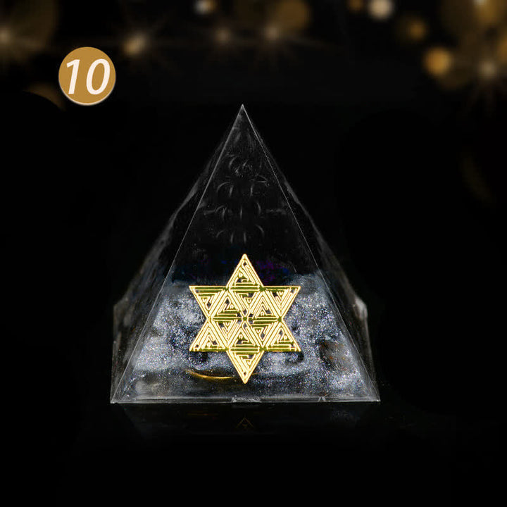 Pirámide de energía orgónica de piedra cruda de cristal de 5 cm de Olivenorma