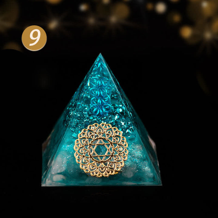 Pirámide de energía orgónica de piedra cruda de cristal de 5 cm de Olivenorma