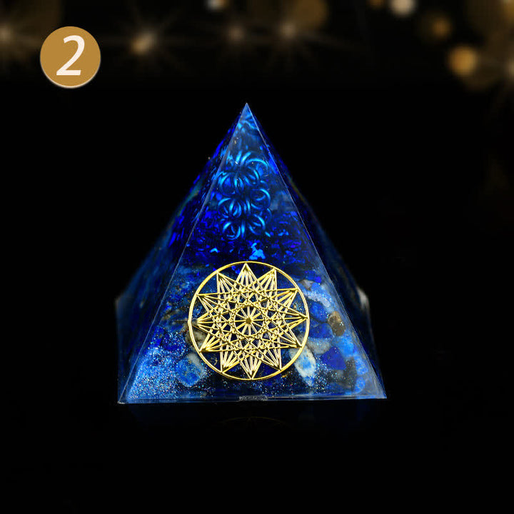 Pirámide de energía orgónica de piedra cruda de cristal de 5 cm de Olivenorma
