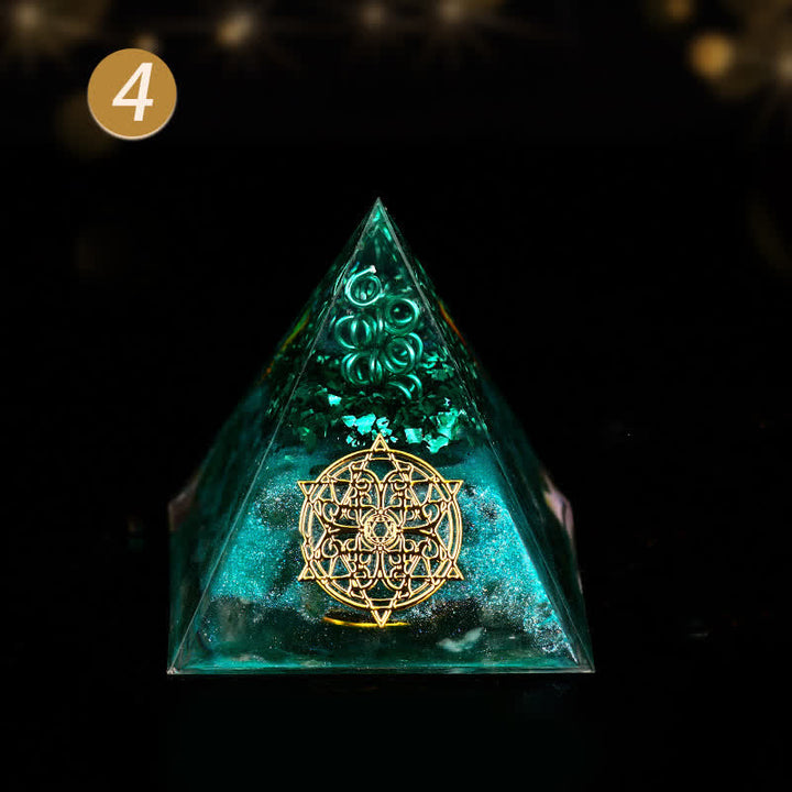 Pirámide de energía orgónica de piedra cruda de cristal de 5 cm de Olivenorma