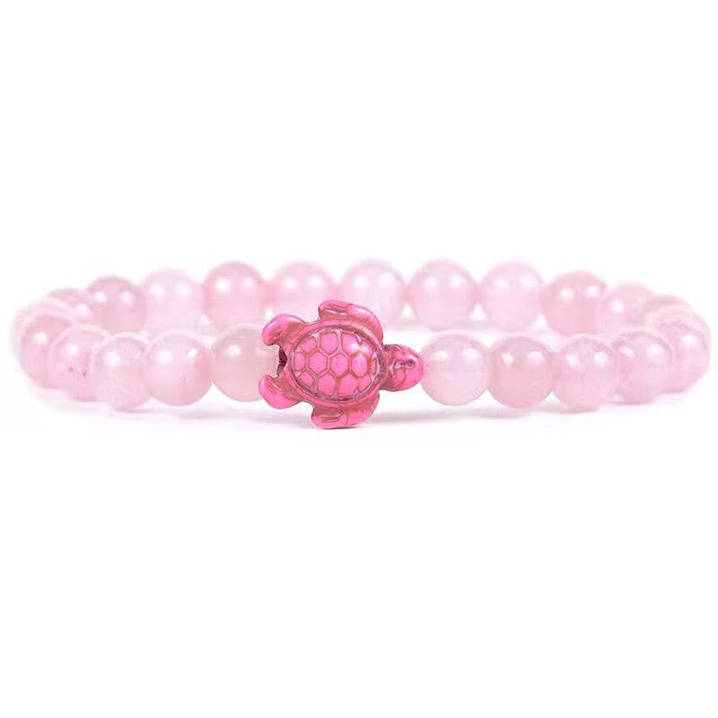 Olivenorma "Sense of Flow": pulsera sencilla con forma de tortuga y turquesa de piedra natural 