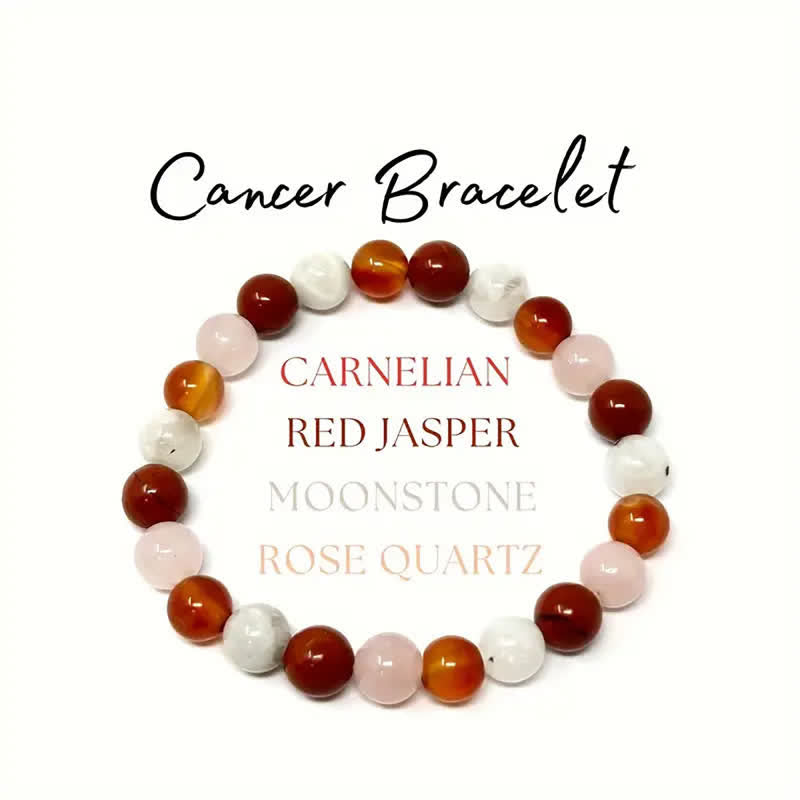 Pulsera de cuentas con signo del zodíaco hecha a mano con piedra natural de Olivenorma, 1 pieza 